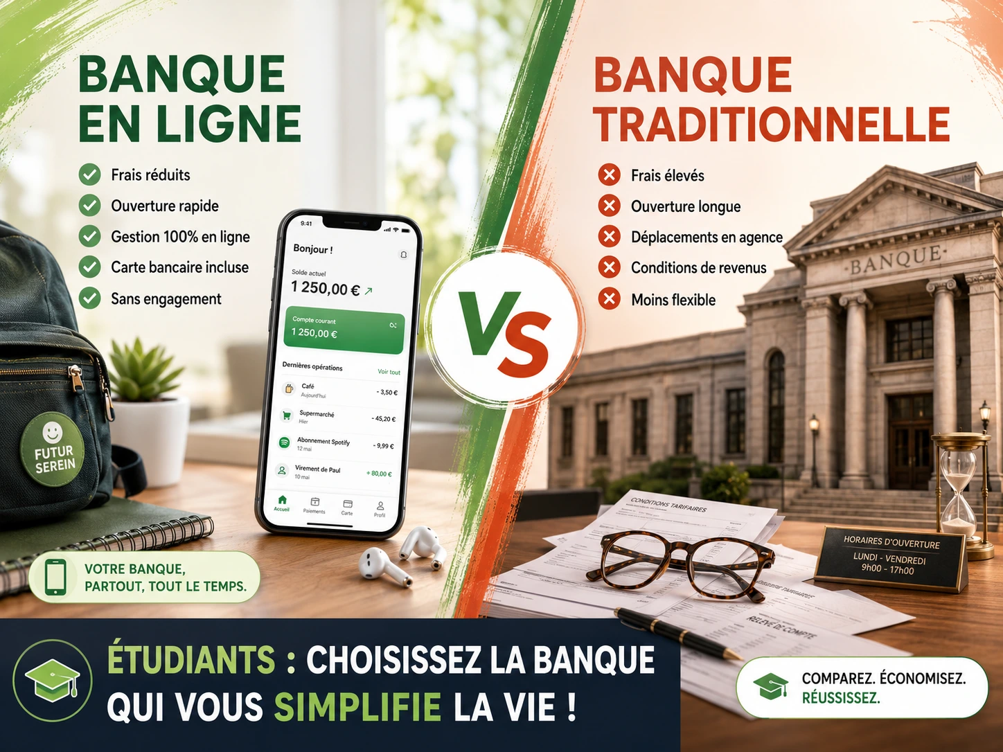 Banque en ligne voyage étudiant