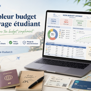 Tableur budget voyage étudiant