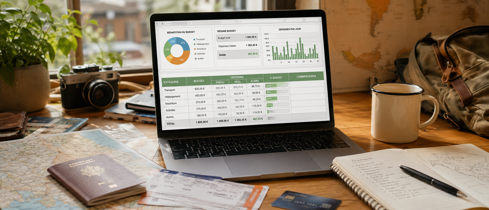 Tableur budget : guide du voyage étudiant