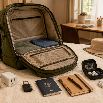 Accessoires de voyage étudiant : ceux qui servent vraiment et ceux qu’on peut éviter
