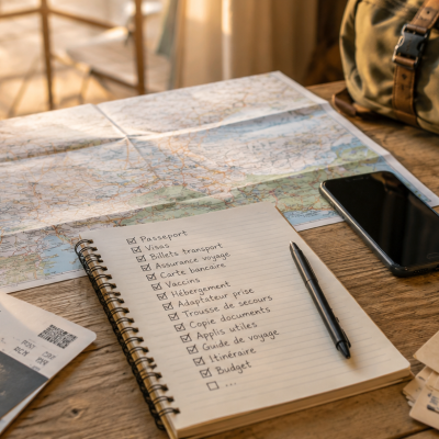Check list anticipation : guide du voyage etduaint